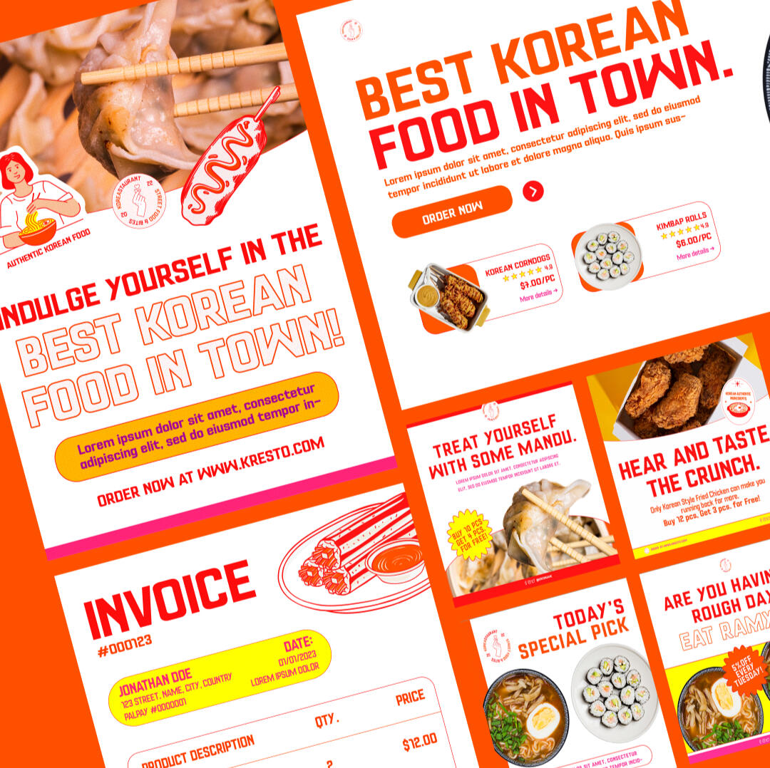Korean Restaurant Template Collection